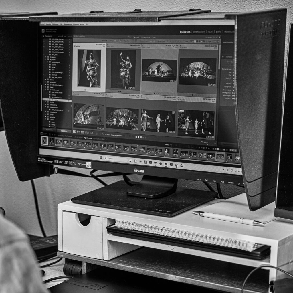 Professionele werkwijze in fotografie – nabewerking en oplevering met oog voor detail en kwaliteit.
